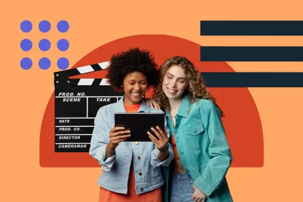 women watch facebook video marketing examples on an ipad