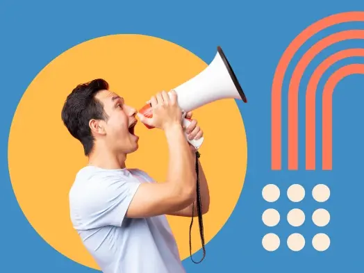 man uses marketing hub