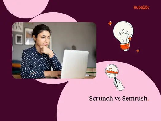 scrunch vs semrush: woman on laptop researching the two AEO tools